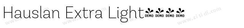 Hauslan Extra Light字体转换